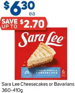 Foodland Sara Lee Cheesecakes or Bavarians offer