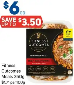 Foodland Fitness Outcomes Meals offer