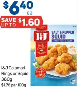 Foodland I&J Calamari Rings or Squid offer