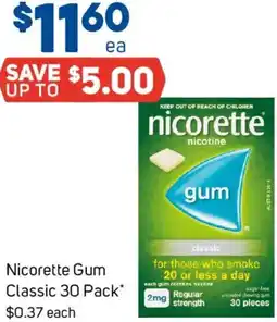 Foodland Nicorette Gum Classic offer