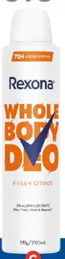 Foodland Rexona Whole Body Deodorant offer