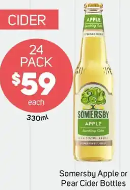 Foodland Somersby Apple or Pear Cider Bottles offer