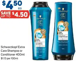 Foodland Schwarzkopf Extra Care Shampoo or Conditioner offer