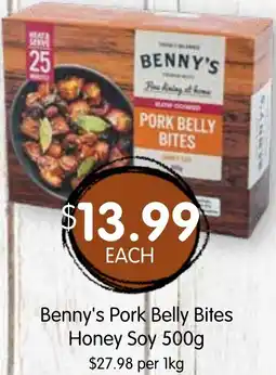 Spudshed Benny's Pork Belly Bites Honey Soy offer