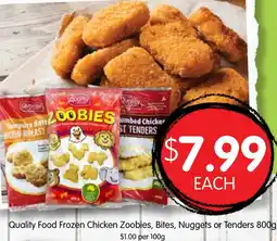 Spudshed Quality Food Frozen Chicken Zoobies, Bites, Nuggets or Tenders offer