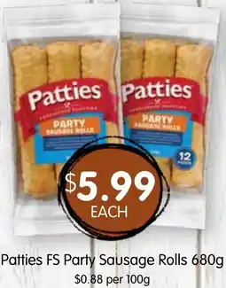 Spudshed Patties FS Party Sausage Rolls offer