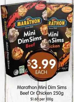 Spudshed Marathon Mini Dim Sims Beef Or Chicken offer