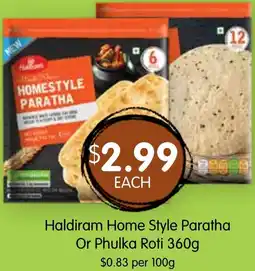 Spudshed Haldiram Home Style Paratha Or Phulka Roti offer