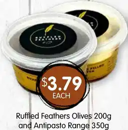 Spudshed Ruffled Feathers Olives and Antipasto Range offer