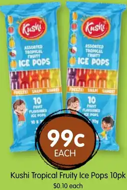 Spudshed Kushi Tropical Fruity Ice Pops offer