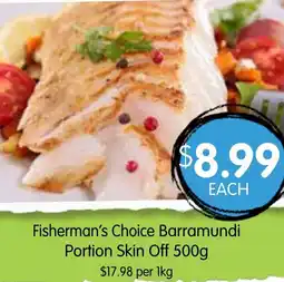 Spudshed Fisherman's Choice Barramundi Portion Skin Off offer
