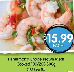 Spudshed Fisherman's Choice Prawn Meat Cooked offer