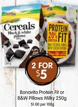 Spudshed Bonavita Protein Fit or B&W Pillows Milky offer