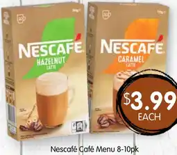 Spudshed Nescafé Café Menu offer