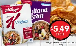 Spudshed Kelloggs Special K or Sultana Bran offer