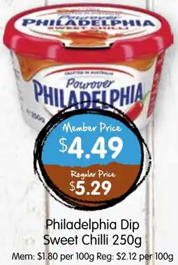 Spudshed Philadelphia Dip Sweet Chilli offer