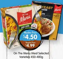 Spudshed On The Menu Meal Selected Varieties offer