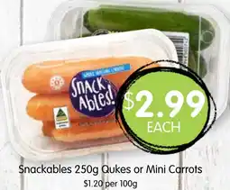 Spudshed Snackables Qukes or Mini Carrots offer