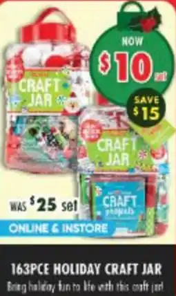 Lincraft 163pce holiday craft jar offer