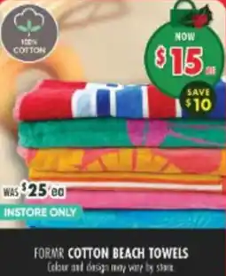 Lincraft Formr cotton beach towels offer