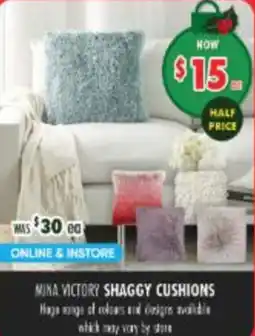 Lincraft Mina victory shaggy cushions offer