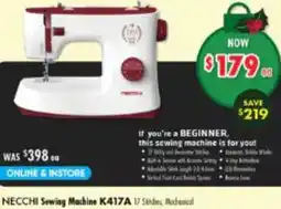 Lincraft NECCHI Sewing Machine offer