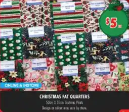 Lincraft Christmas fat quarters offer