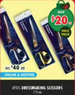 Lincraft Aptus dressmaking scissors offer