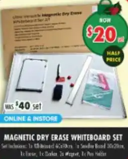 Lincraft Magnetic Dry Erase Whiteboard set offer