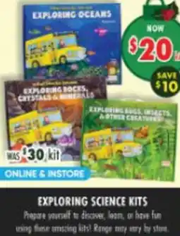 Lincraft Exploring science kits offer