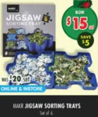 Lincraft Makr jigsaw sorting trays offer