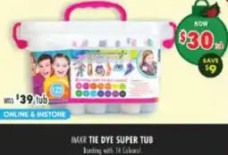 Lincraft Makr tie dye super tub offer