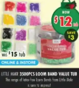 Lincraft Little mair loom band value tub offer