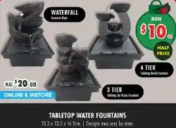 Lincraft Tabletop water fountains offer