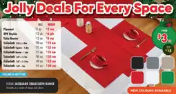Lincraft Formr jacquard tablecloth range offer