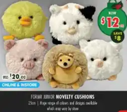 Lincraft Formr junior novelty cushions offer