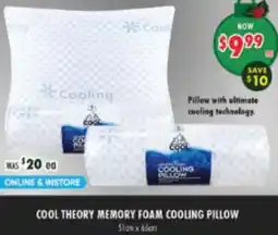 Lincraft Cool theory memory foam cooling pillow offer