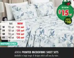 Lincraft Athena printed microfibre sheet sets offer