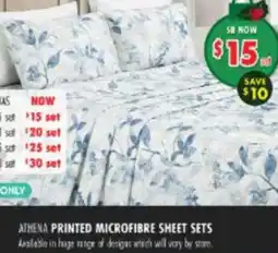 Lincraft Athena printed microfibre sheet sets offer