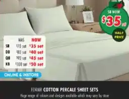 Lincraft Formr cotton percale sheet sets offer