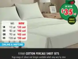 Lincraft Formr cotton percale sheet sets offer