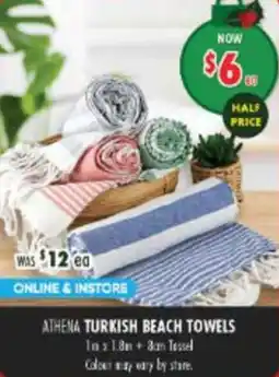 Lincraft Athena turkish beach towels offer