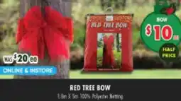 Lincraft Red tree bow offer