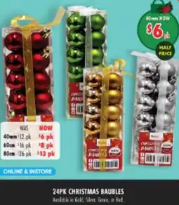 Lincraft Christmas baubles offer