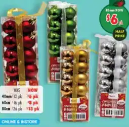Lincraft Christmas baubles offer