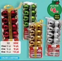 Lincraft Christmas baubles offer