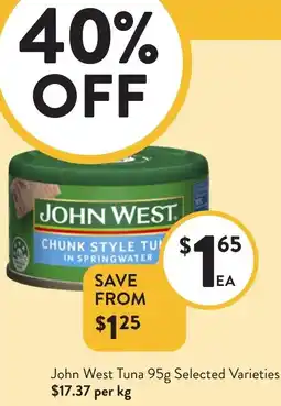 Foodworks John West Tuna offer