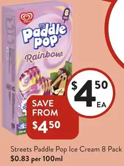 Foodworks Streets Paddle Pop Ice Cream offer