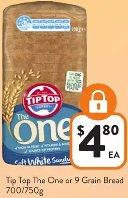 Foodworks Tip Top The One or 9 Grain Bread offer