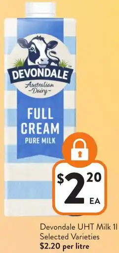 Foodworks Devondale UHT Milk offer